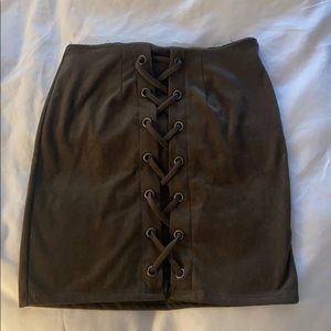 Suede skirt